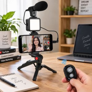 3-in-1 Professional Video Making Vlogging Kit AY-49
